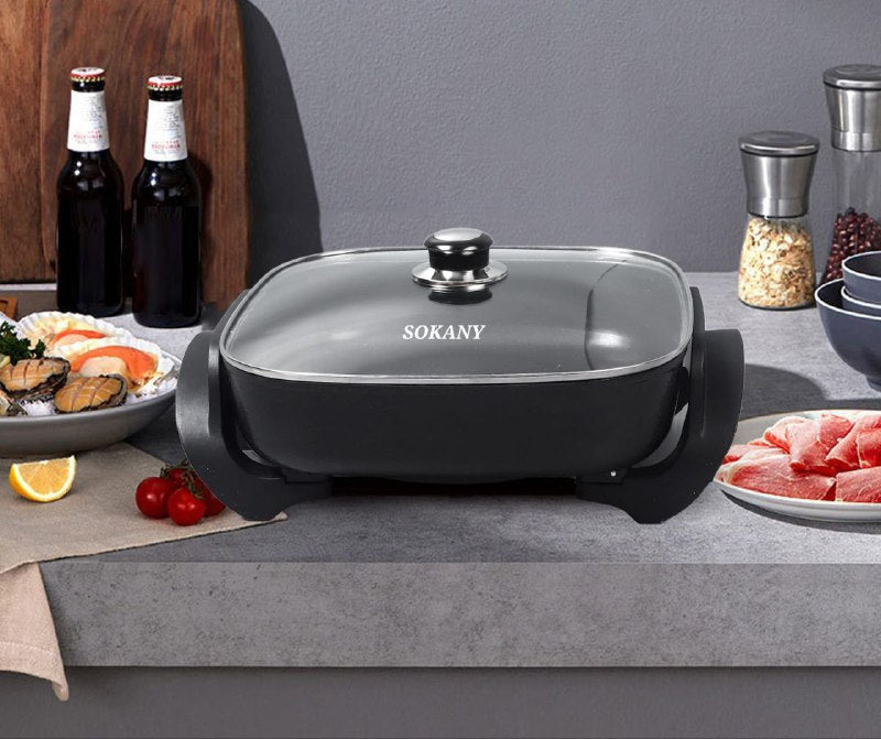 MAQUINA FREIDORA ELECTRICA, SARTEN ELECTRICO ALTA CALIDAD 1500W SK-2005 SOKANY