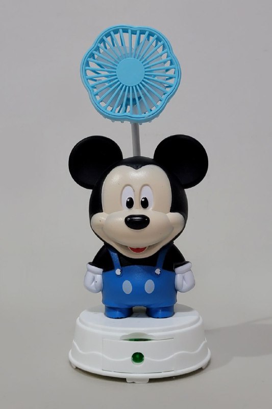 VENTILADOR DE MESA RECARGABLE DE MICKEY MOUSE CON SACAPUNTAS TABLE FAN