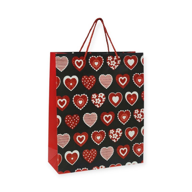BOLSA DE REGALO MEDIANA 26X32X10CM SAN VALENTIN