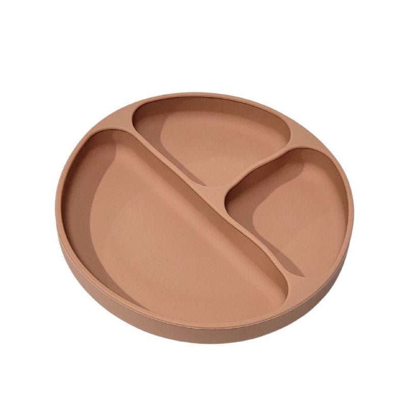 PLATO PARA BEBES CON DIVISIONES DE SILICONA PREMIUM BPA, NO TOXICO, BUENA ESTABILIDAD 5 COLORES
