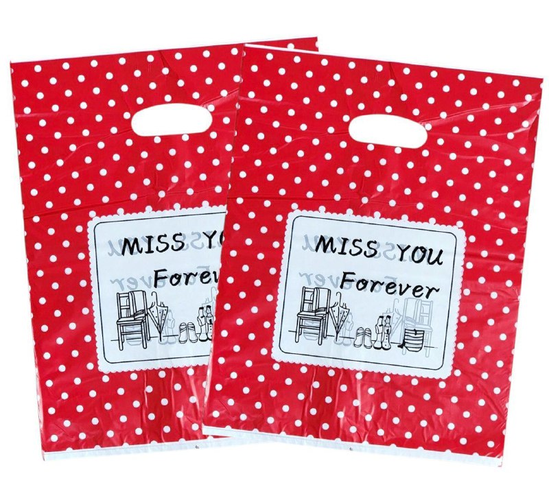 BOLSA DE REGALO PLASTICA GRANDE 30X40CM, PAQUETE 100UND