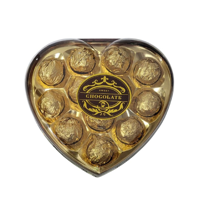 COMIDA CHOCOLATE DE REGALO DELICIOSO FORMA CORAZON BUEN SABOR DVS DIPROVISA 12UND DE 10G