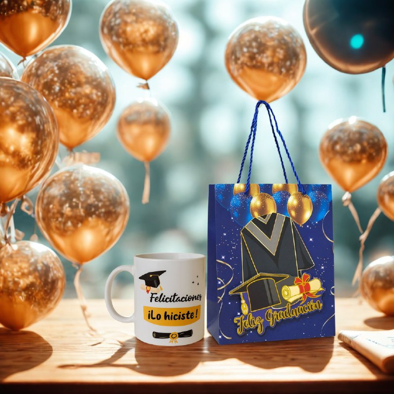 BOLSA DE REGALO DE GRADUACION PEQUEÑA 18X23X10CM