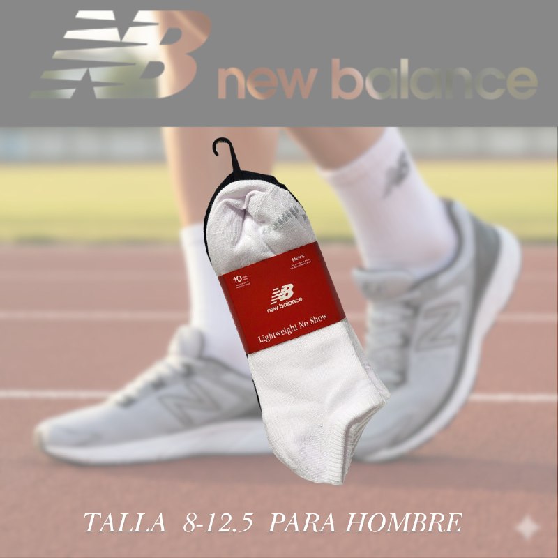 CALCETA TOBILLERA NEW BALANCE PARA HOMBRE 10 PARES TALLA 8-12.5