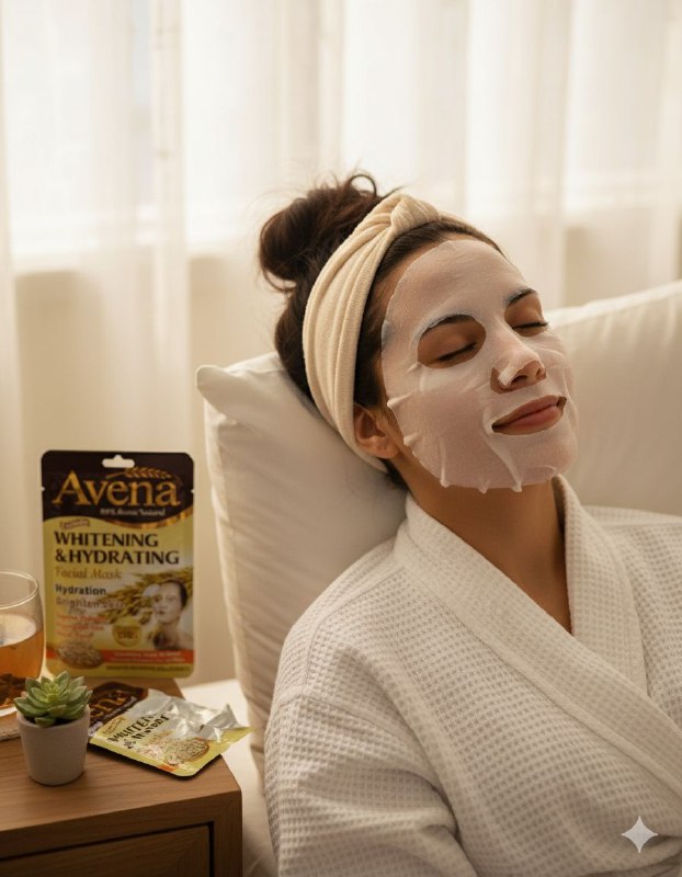 MASCARILLA FACIAL DE AVENA BLANQUEADORA E HIDRATANTE, ACIDO HIALURONICO, VITAMINA E Y B3, HIDRATACION INTENSIVA PARA EL ROSTRO PIEL SALUDABLE FRUIT OF THE WOKALI PROFESSIONAL CARE 30ML