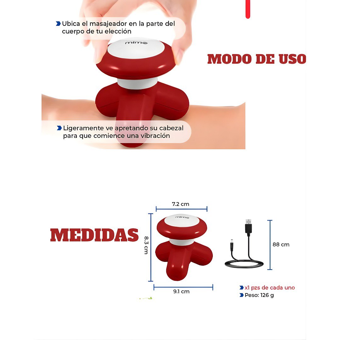 MASAJEADOR ELÉCTRICO MIMO 7X8CM