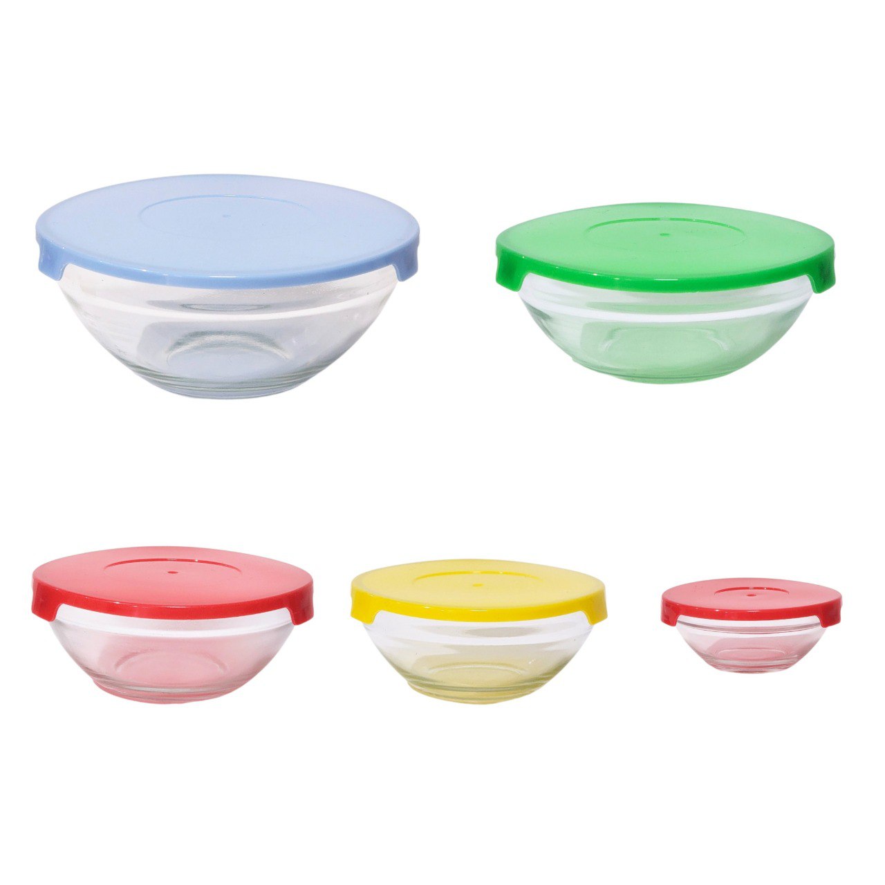 SET DE TAZONES HERMETICOS DE VIDRIO 5PCS MH10496 MY HOME