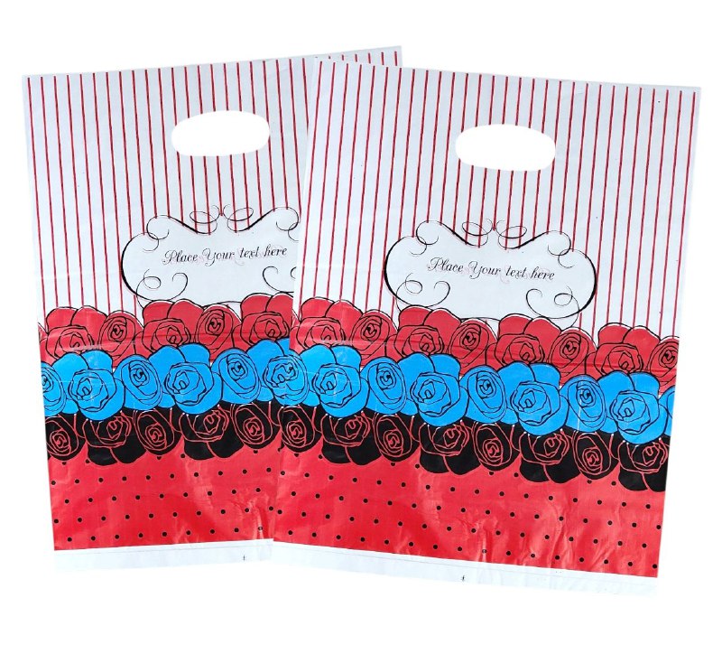 BOLSA DE REGALO PLASTICA GRANDE 30X40CM, PAQUETE 100UND