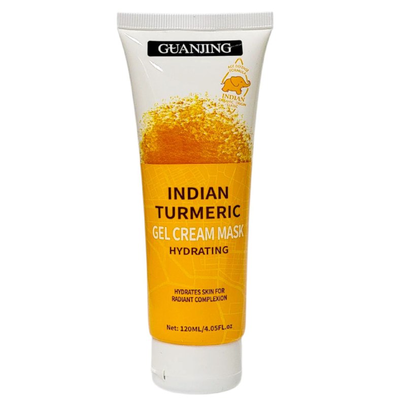 MASCARILLA FACIAL EN GEL Y CREMA FACIAL HIDRATANTE DE CURCUMA INDIA, TEXTURA FRESCA NO GRASOSA, REGENERA EL COLAGENO, EQUILIBRA LA HUMEDAD GRASA GUANJING INDIAN TURMERIC 120ML
