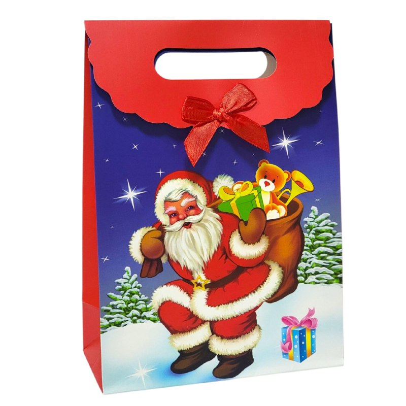 BOLSA DE REGALO NAVIDEÑA MEDIANO 27X19CM