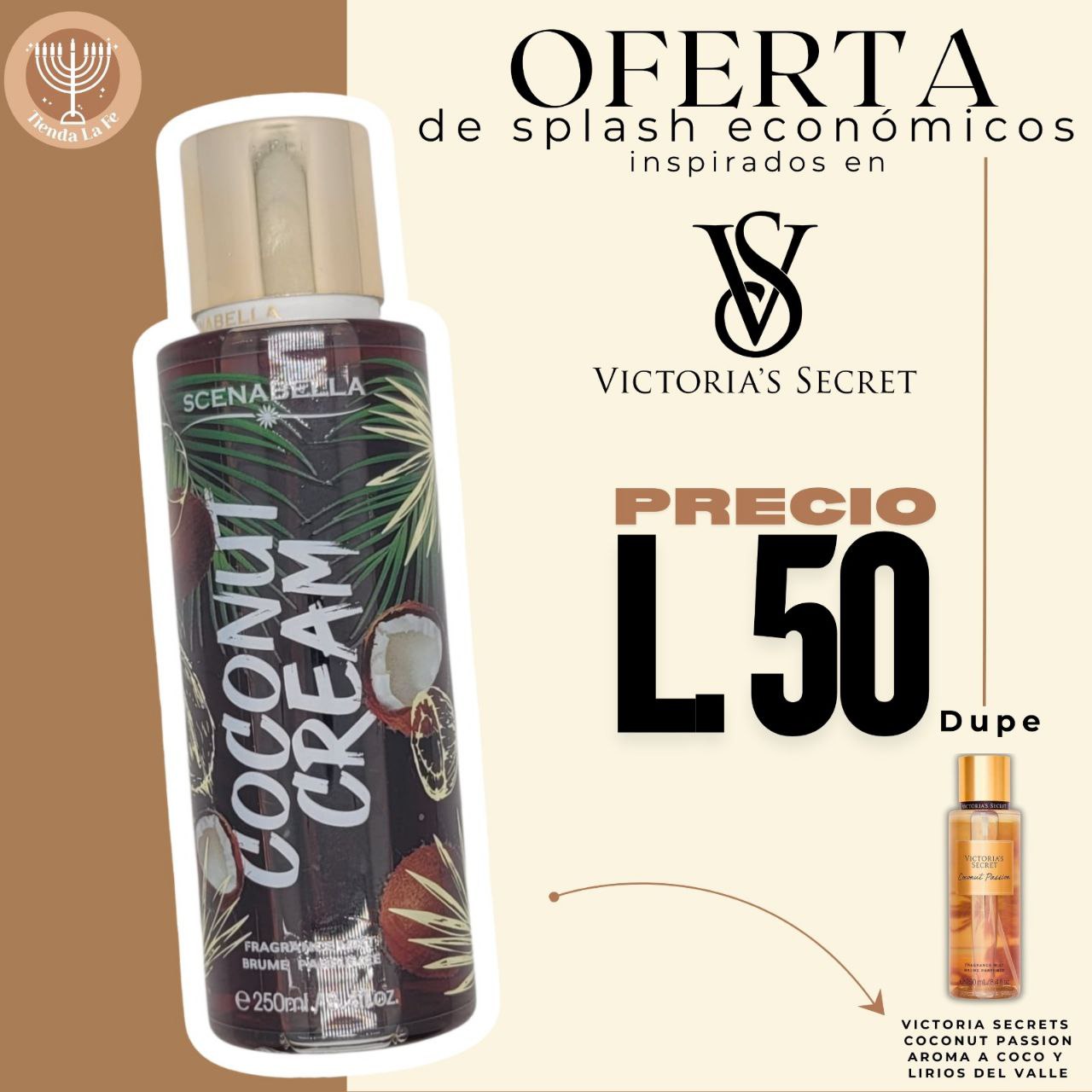 SPLASH COCONUT CREAM 250ML (M) (DUPE VICTORIAS SECRET SPLASH COCONUT PASSION)