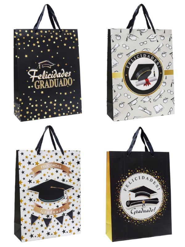 BOLSA DE REGALO DE GRADUACION GRANDE 30X40X12CM