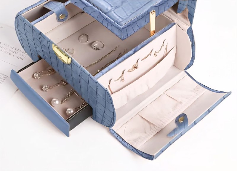 ORGANIZADOR JOYERO ELEGANTE PORTATIL, CAJA DE ALMACENAMIENTO DE JOYAS, FACIL DE TRANSPORTAR