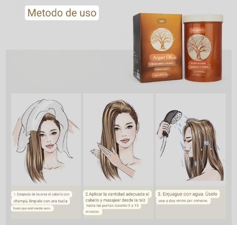 AUGEAS MASCARILLA BRASILEÑA CON ACEITE DE ARGAN 850ML