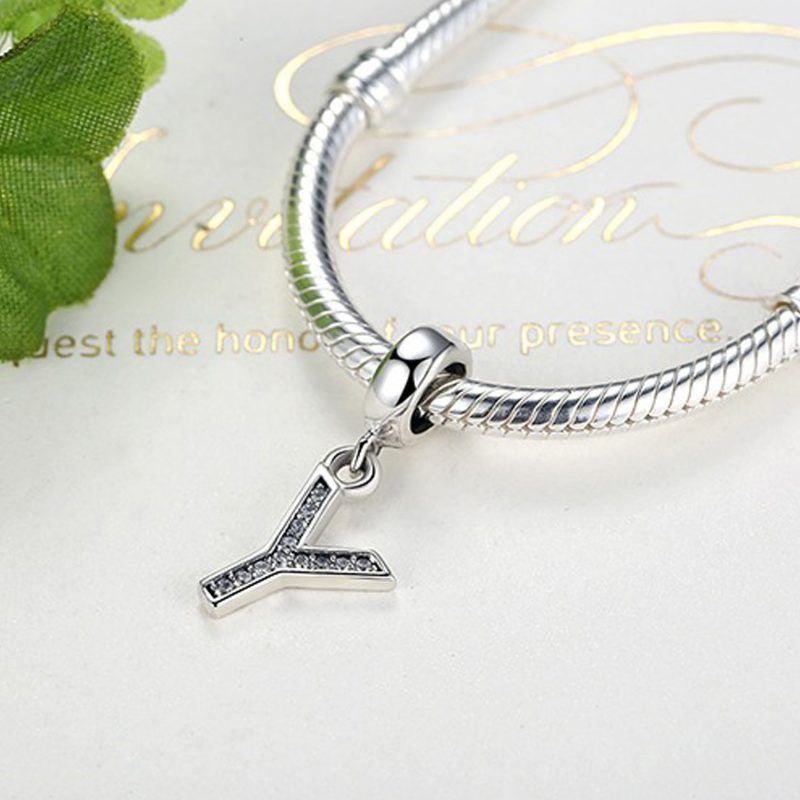 PCHARM809 LETRA Y PANDORA PLATA 9.25