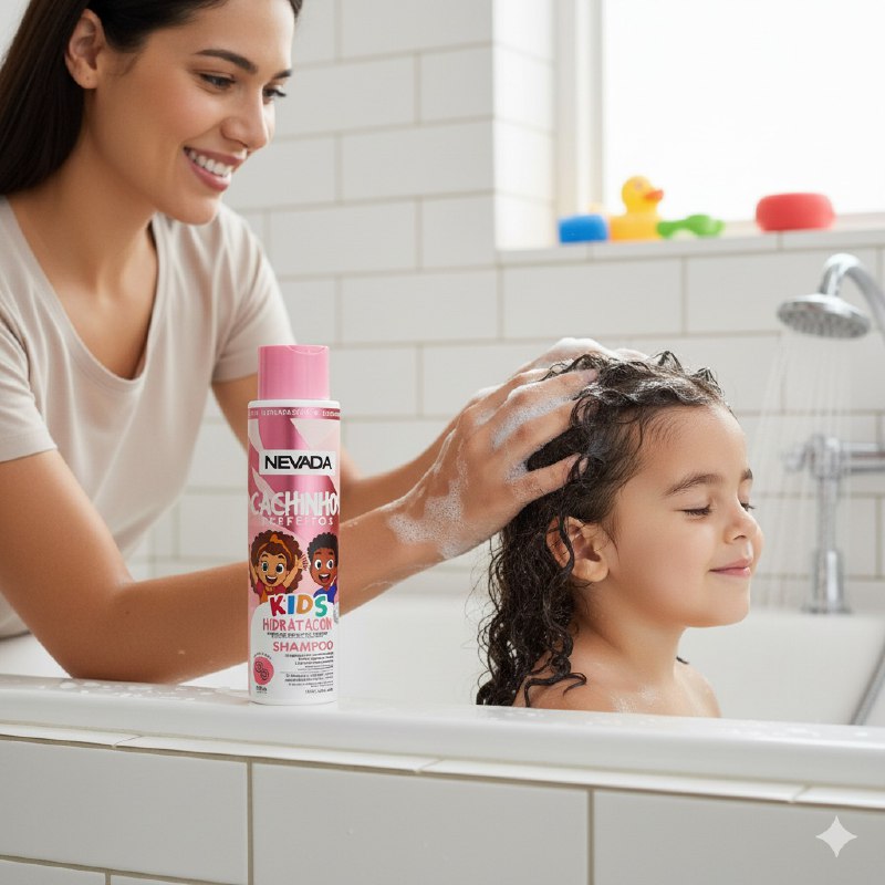 SHAMPOO PARA EL CABELLO HIDRATANTE PARA NIÑOS PELO ONDULADOS RIZADOS NEVADA KIDS 500ML