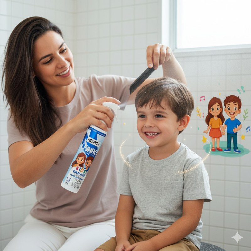 SPRAY PARA EL CABELLO PARA NIÑOS HIDRATANTE REDUCE EL FRIZZ Y ALISA NEVADA 250ML