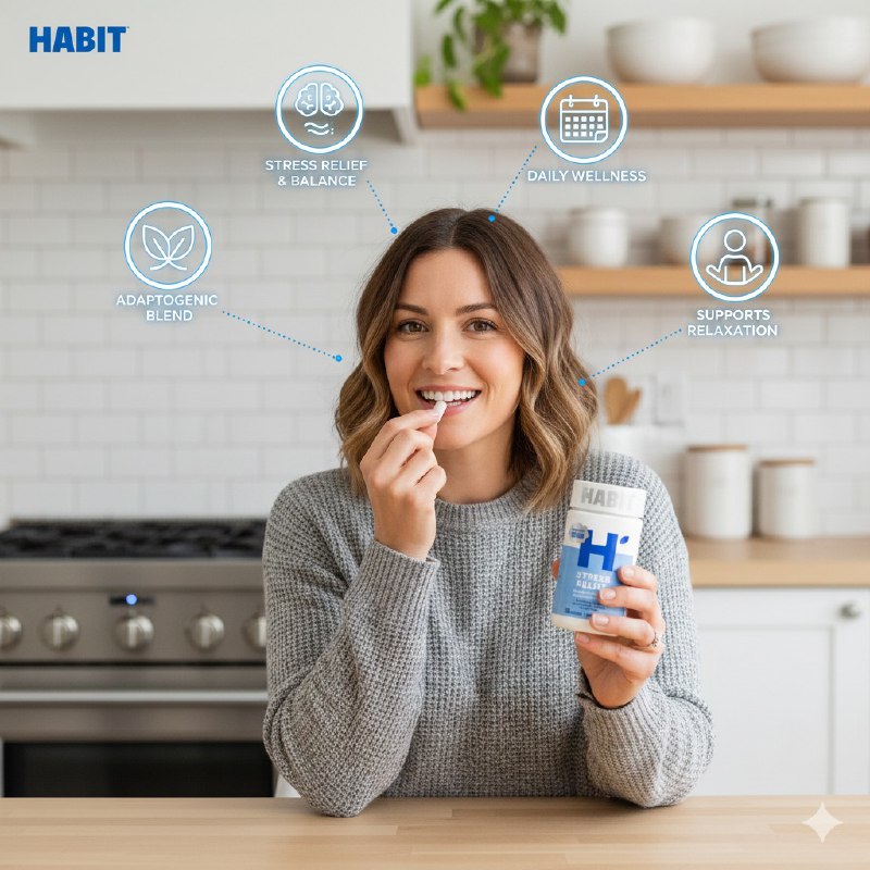 VITAMINAS EN CAPSULAS PARA EL ALIVIO DEL ESTRES RELAJANTE HABIT 60UND