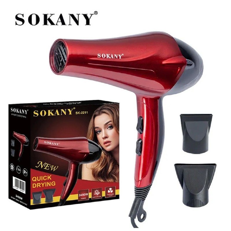 SECADORA DE CABELLO PROFESIONAL SK-2211, 2400W, AIRE FRIO Y CALIENTE S