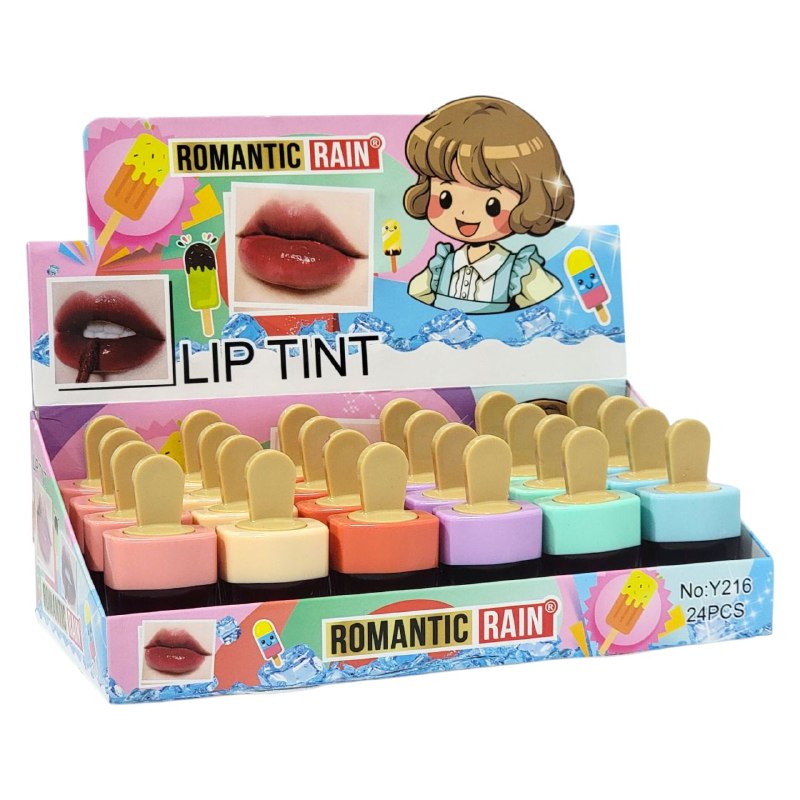 BRILLO LABIAL, TINTA PARA LABIOS 6 TONOS ROMANTIC RAIN