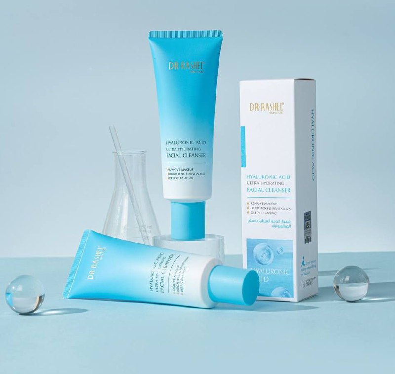 LIMPIADOR FACIAL ULTRAHIDRATANTE CON ACIDO HIALURONICO Y VITAMINA B5 120G, DISEÑADO PARA ELIMINAR SUCIEDAD, GRASA Y MAQUILLAJE A PRUEBA DE AGUA DR RASHEL