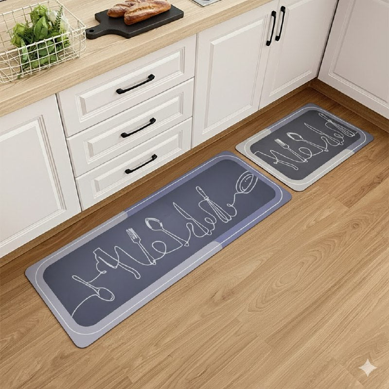 ALFOMBRA PARA SUELO ANTIDESLIZANTE DE 2 PIEZAS 98X38CM Y 58X38CM, IDEAL APRA ABSORBER EL AGUA Y SECAR RAPIDAMENTE JIAERMEI