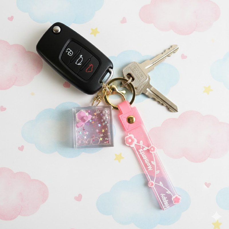 LLAVEROS DE ARENA MOVEDIZA LIQUIDA, 9 ESTILOS DISPONIBLES