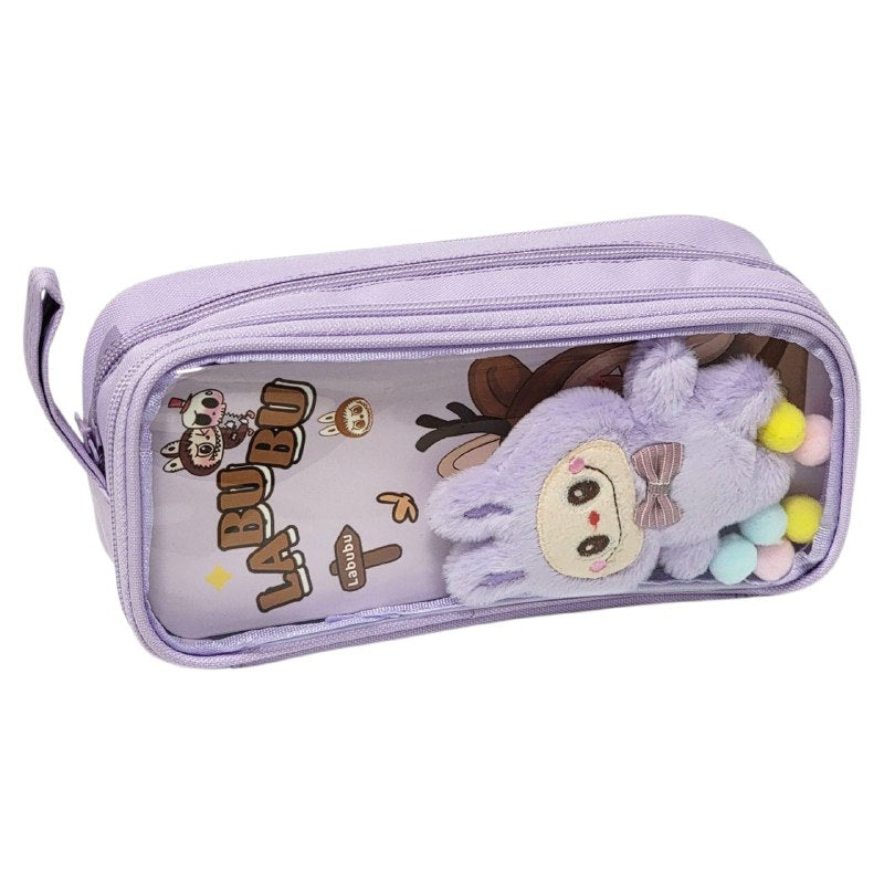 CARTUCHERA DE LABUBU QUE COMBINA ORGANIZACION IMPECABLE CON DISEÑO IRRESISTIBLE 3 COLORES