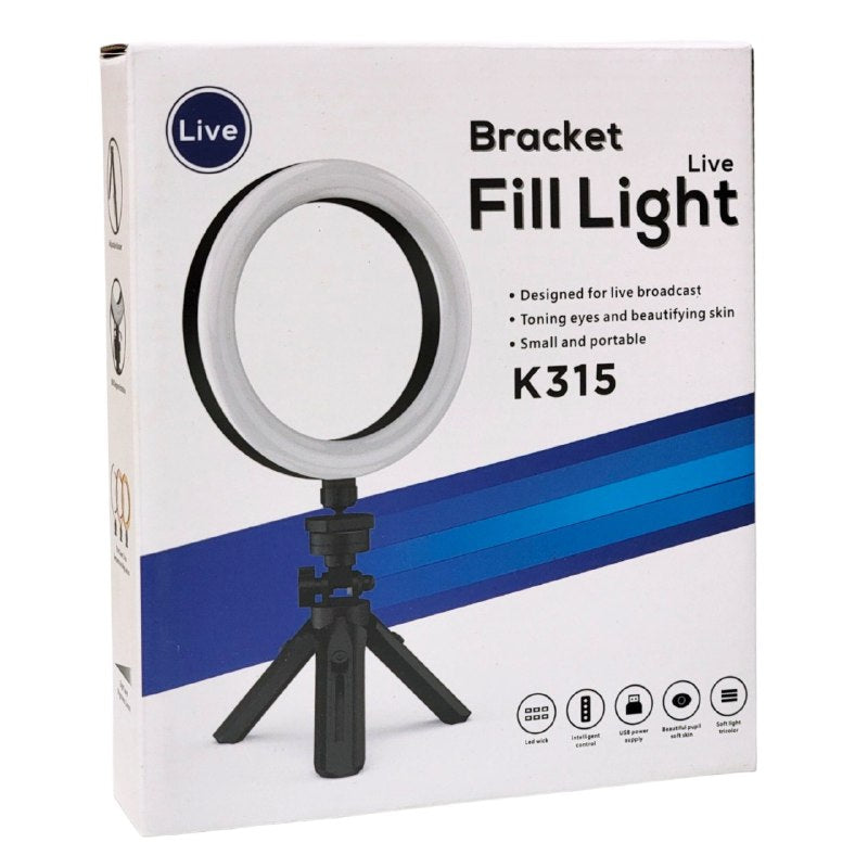 ARO DE LUZ LED TRICOLOR USB, ILUMINA TUS TRANSMISIONES EN VIVO MEJORANDO LA TONIFICACION DE TUS OJOS Y EMBELLECE TU PIEL LIVE