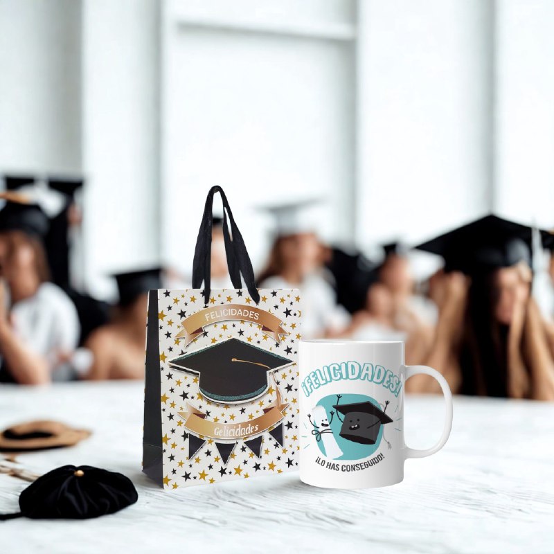 BOLSA DE REGALO DE GRADUACION PEQUEÑA 19.5X23.5X8CM