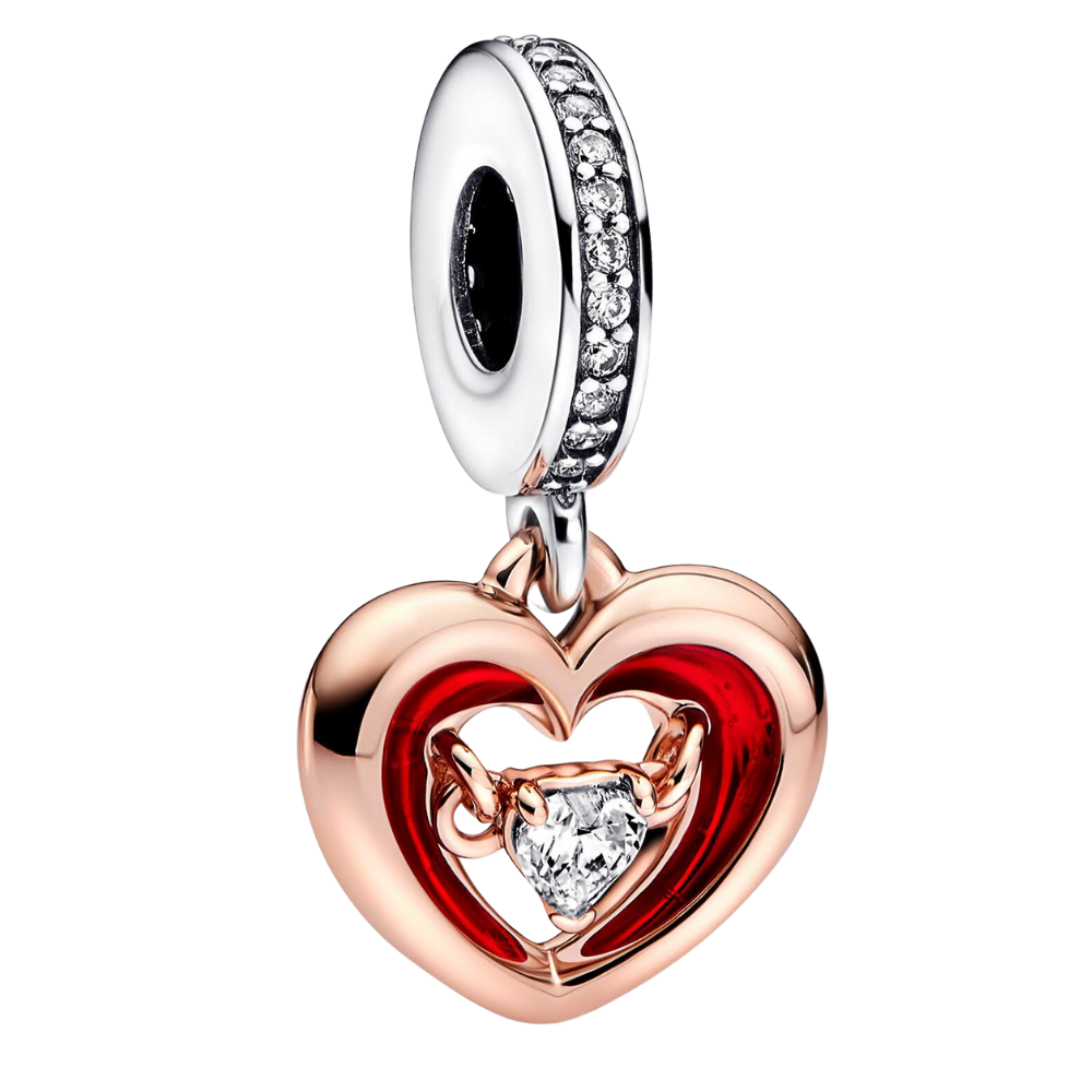 PCHARM2997 COLGANTE DE CORAZON ROSE