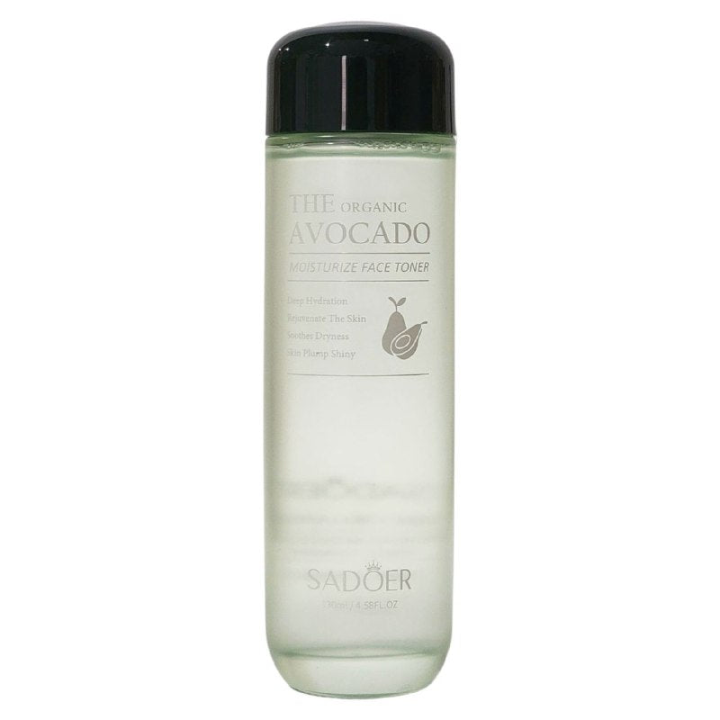 TONICO FACIAL HIDRATANTE DE AGUACATE, TEXTURA CLARA, HIDRA INMEDIATAMENTE Y REFRESCA, FACIL DE ABSORBER SADOER THE ORGANIC AVOCADO 130ML