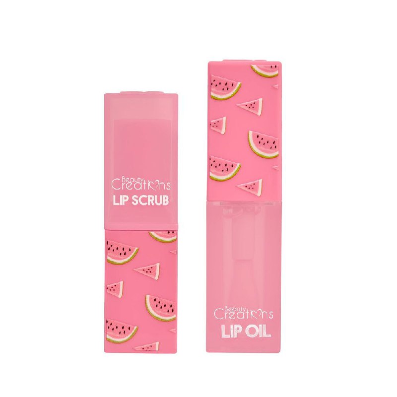 BRILLO LABIAL EN SET DUO EXFOLIANTE LABIAL MANTECA KARITE Y VITAMINA E 3G, ACEITE LABIAL ACEITE JOJOBA Y VITAMINA E 4ML ORIGINAL BEAUTY CREATIONS SWEET DOSE LIP CARE