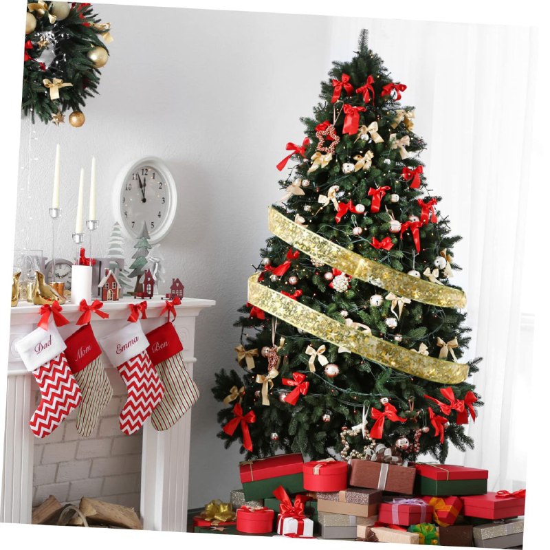 LUCES DECORATIVAS NAVIDEÑAS CINTA CON LUZ LED BRILLANTE DECORACION PARA ARBOL DE NAVIDAD, INTERIOR O EXTERIOR COLOR DORADO DE BATERIAS, 5 METROS