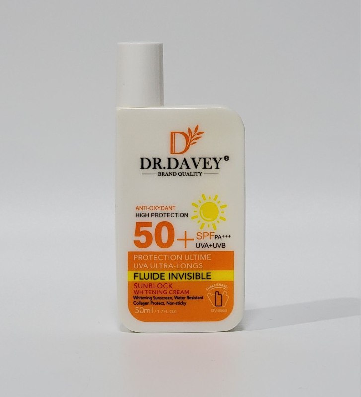 PROTECTOR SOLAR SPF PA50+ CREMA BLANQUEADORA SOLAR DEFIENDE LOS SIGNOS DEL SOL Y DISIMULA EL RIESGO DE CANCER DE PIEL ACABADO MATE DR DAVEY 50ML