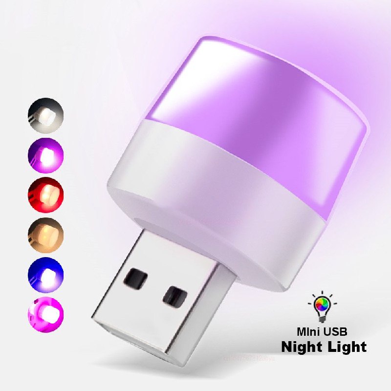 LUZ LED LAMPARA USB PORTATIL 5V 3W, LUCES DE COLORES NAVIDEÑOS DECORACION NAVIDAD 4X5CM