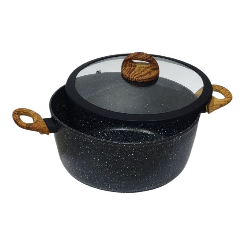 SARTEN CACEROLA, OLLA DE COCINA CON REVESTIMIENTO DE MARMOL DE ALTA CALIDAD 26CM DIAMETRO CRYSTAL CUISINE CASSEROLE