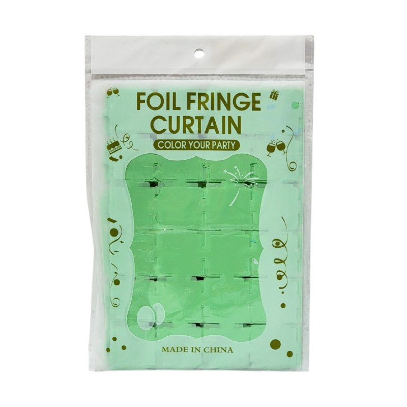 DECORACION ADORNO CORTINAS DE FLECOS FOIL PARA CUMPLEAÑOS FOIL FRINGE, 4 ESTILOS