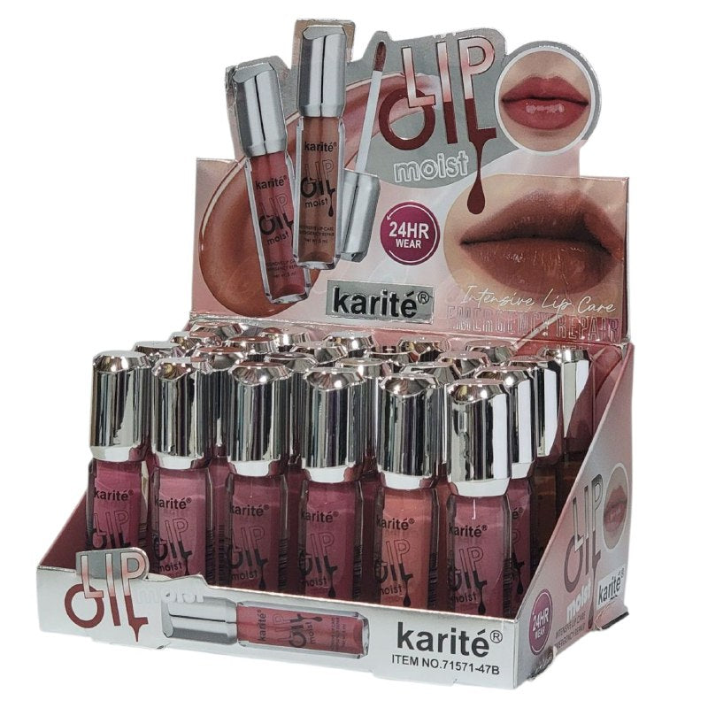 BRILLO LABIAL LIP OIL KARITE 5ML (DUPE DE ITALIA),  ACEITE HIDRATANTE DE LABIOS 12 TONOS