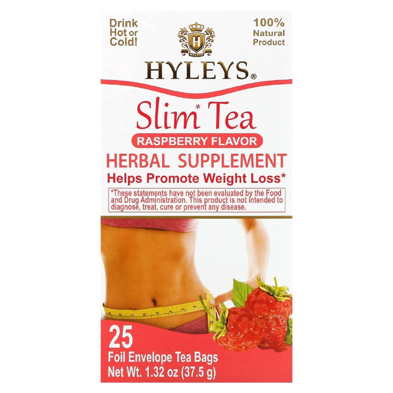 TE SABOR FRAMBUESA PROMUEVE LA PERDIDA DE PESO NATURALMENTE HYLEYS SLIM TEA 25UND