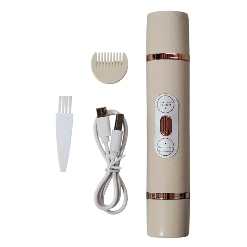 MAQUINA DEPILADORA DOBLE CABEZAL, HOJA DE CABEZAL REDONDO PARA AFEITAR LA RAIZ DEL CABELLO, USO HUMEDO O SECO, LAVABLE, RESISTENTE AL AGUA DOUBLE HEADED HAIR REMOVER