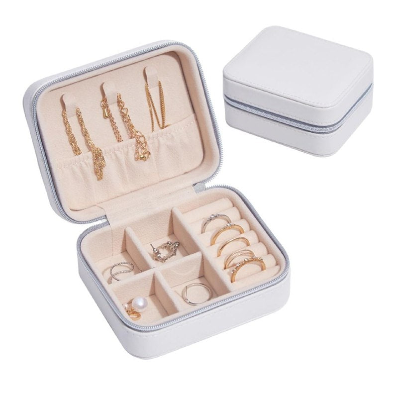 ORGANIZADOR DE JOYAS, MINI JOYERO PORTATIL, IDEAL PARA ANDAR EN EL BOLSO 5 COLORES