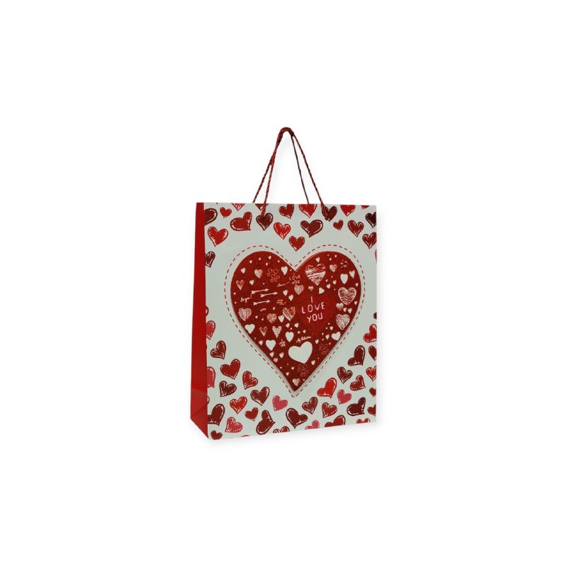 BOLSA DE REGALO PEQUEÑA 18X10X23CM SAN VALENTIN