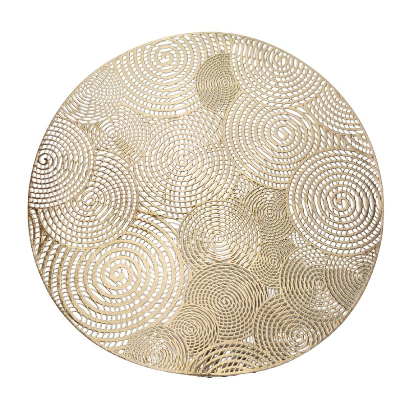 MANTELES INDIVIDUALES REDONDOS NAVIDEÑOS PARA COMEDOR DE COCINA DE PVC ELEGANTE 38CM, 6 ESTILOS