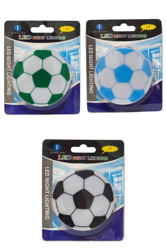 LAMPARA DECORATIVA DE NOCHE DE BALON PELOTA DE FUTBOL, ILUMINACION DE DORMITORIO PARA MIEDO A LA OSCURIDAD EN NIÑOS 3 COLORES NIGHT LIGHT