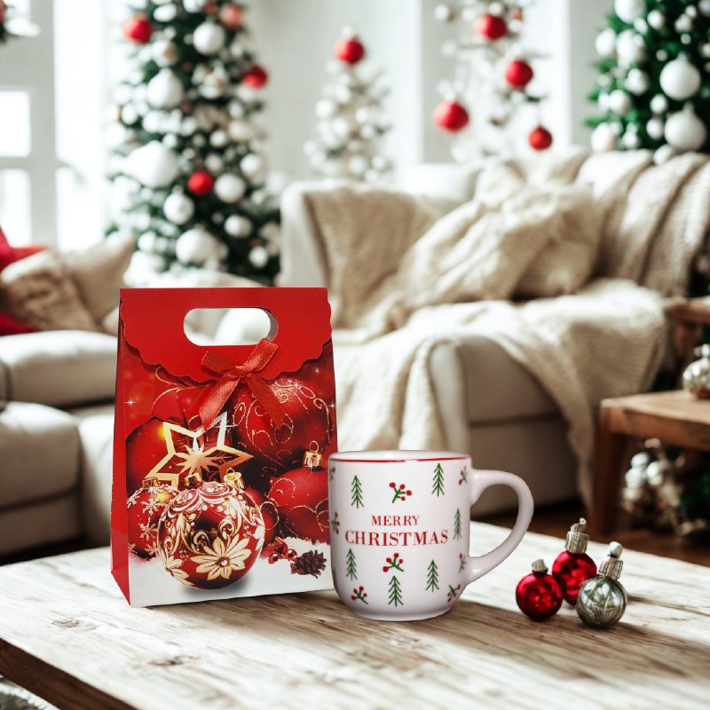 BOLSA DE REGALO NAVIDEÑA MINI PEQUEÑA 16X12CM