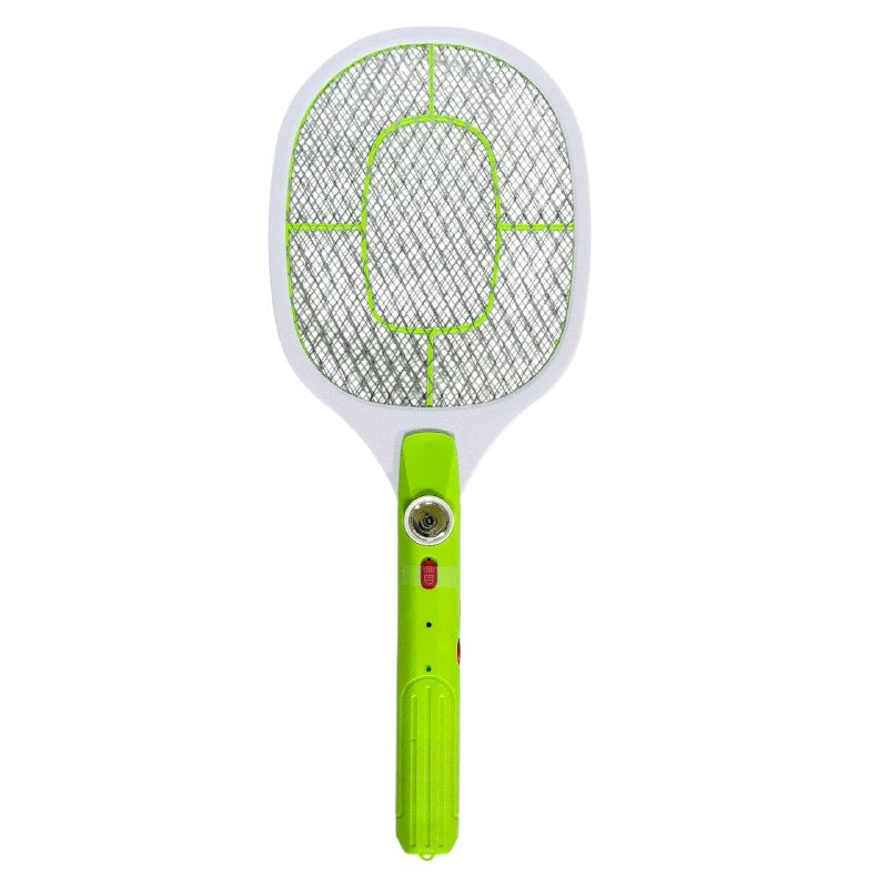 RAQUETA MATA MOSQUITOS ELECTRICA CON ALTA ENERGIA PARA ELIMINAR INSECTOS ZANCUDOS DE FORMA EFECTIVA Y RAPIDA, CON ENCHUFE PLANO PARA RECARGARLA GECKO