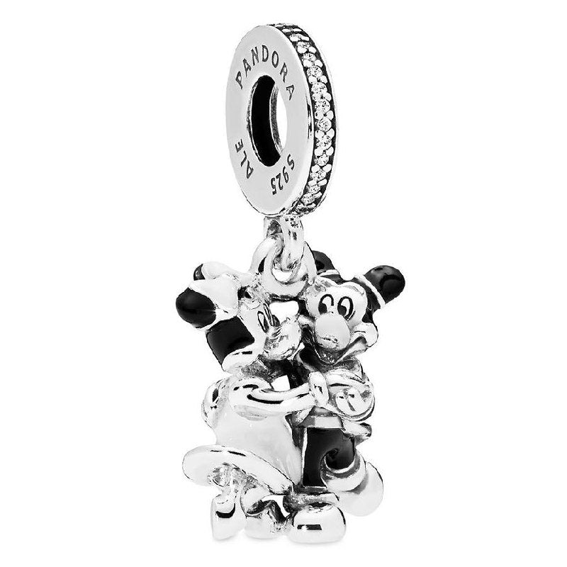 PCHARM4103 FORMA MICKEY Y MINNIE PANDORA PLATA 9.25