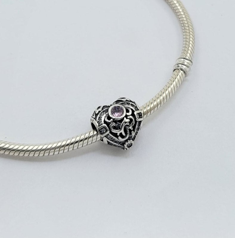 PCHARM4079 FORMA CORAZON PANDORA PLATA 9.25