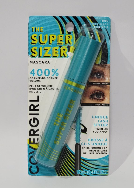 MASCARA PARA PESTAÑAS SUPER RIZER LASHBLAST DA VOLUMEN ATREVIDO ORIGINAL COVERGIRL 800 VERY BLACK 12ML